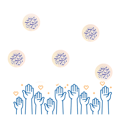 گیف ختم صلوات دسته جمعی